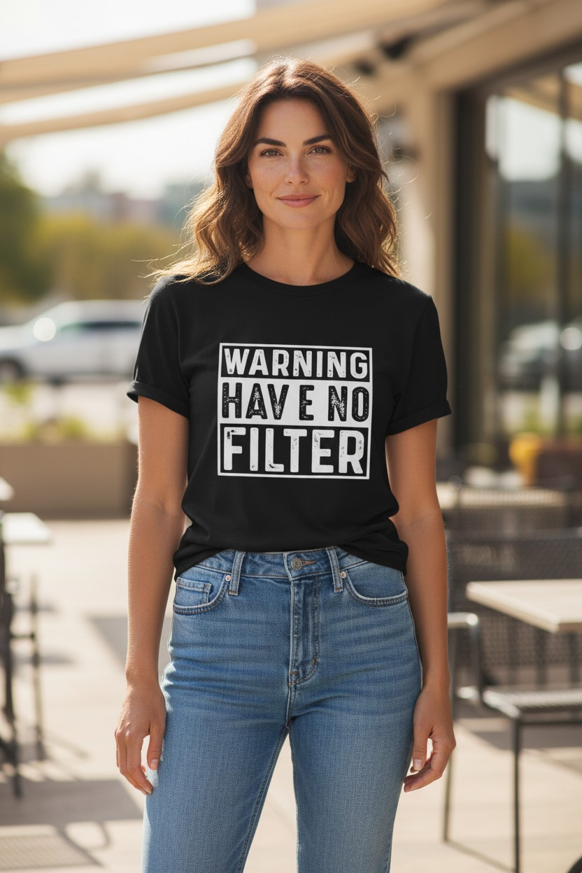 Warning No Filter T-Shirt